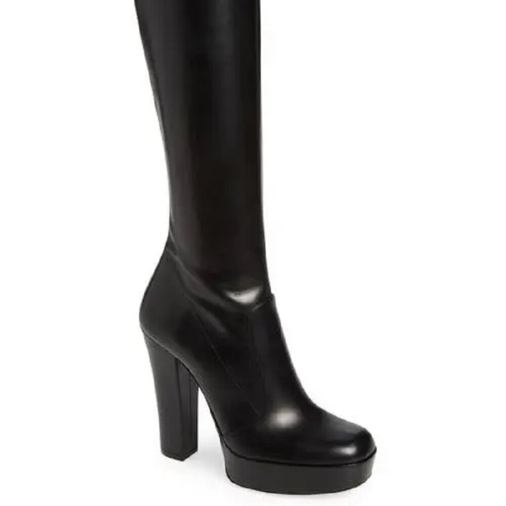 Saint Laurent Black Platform Heel Boots
